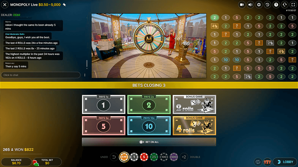 Monopoly Live Results, Odds & Stats Monopoly Live Results, Odds & Stats